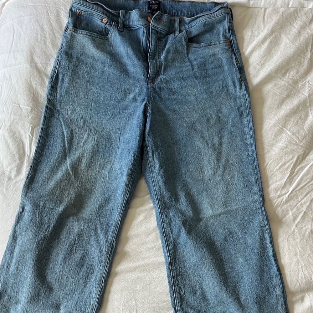 J. Crew Light Blue Wide-Leg Denim Jeans